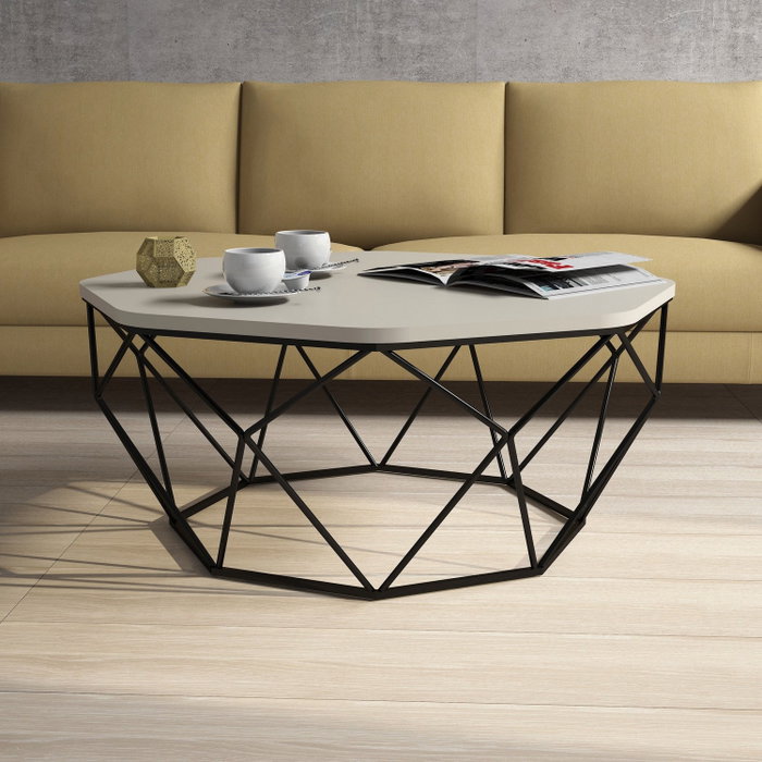 Hanah Home Diamond Mesa de Centro Crema Hanah Home Diamond Mesa de Centro Crema